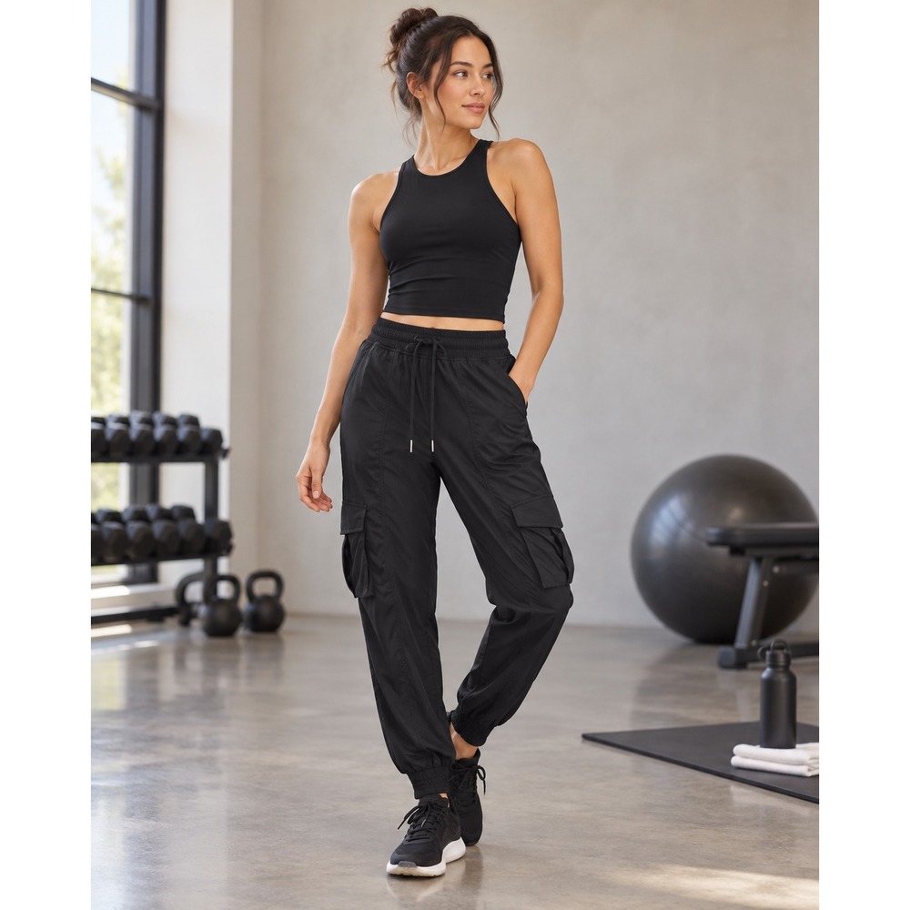 Lululemon Dance Studio Relaxed-Fit Mid-Rise Cargo Jogger Pants Black Size Small - Picture 4 of 11